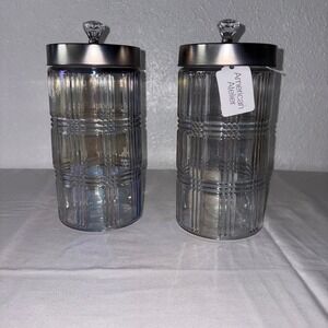 Two Portland‎ luster jars with lids new